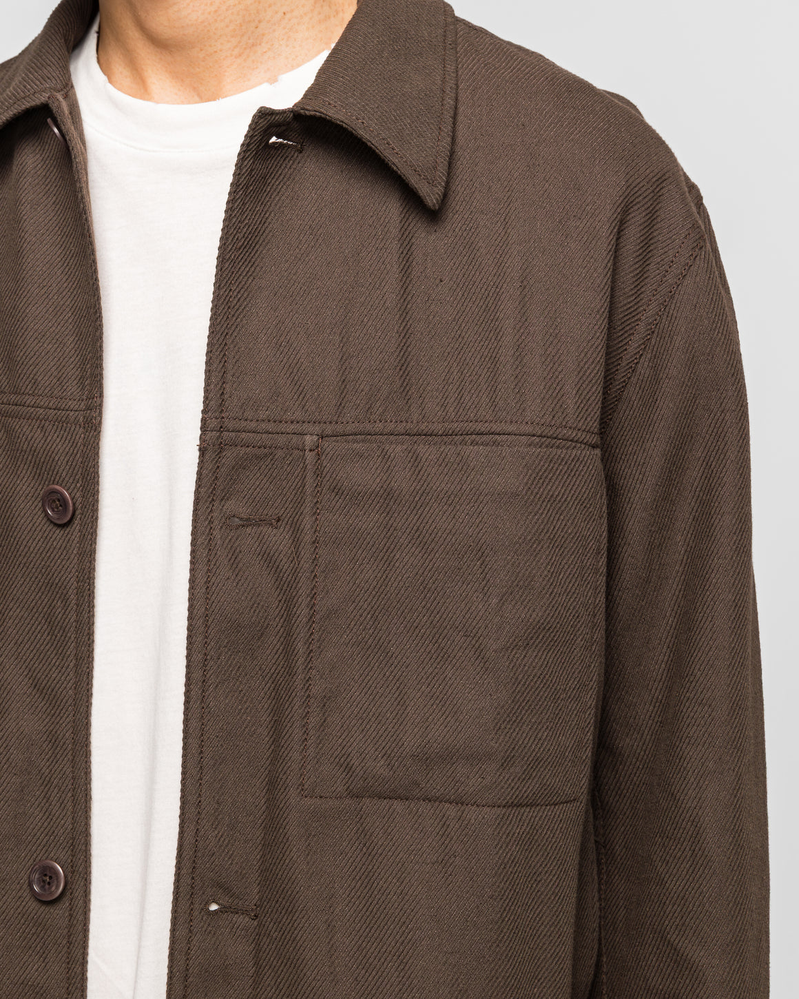 Norse Projects - Arresskov Cotton Linen Twill Overshirt - Delicioso Brown - UP THERE