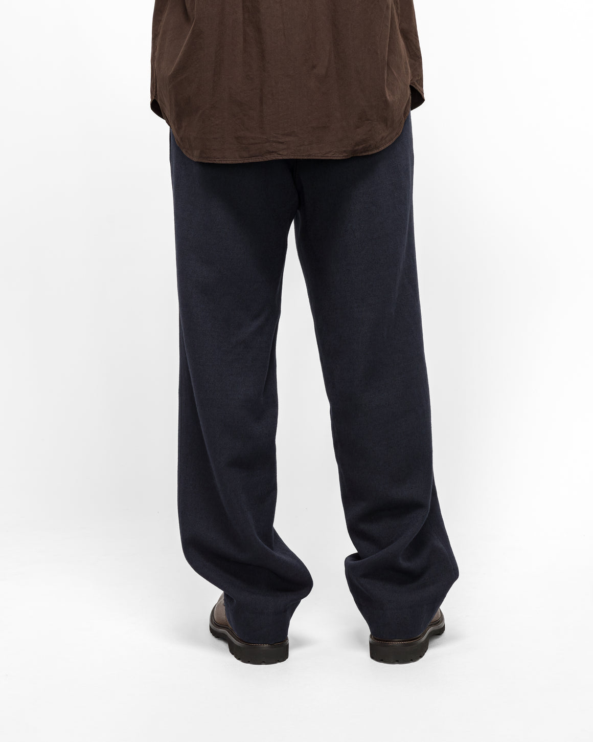 Norse Projects - Benn Relaxed Cavalry Cotton Wool Pleated Trouser - Dark Navy - UP THERE