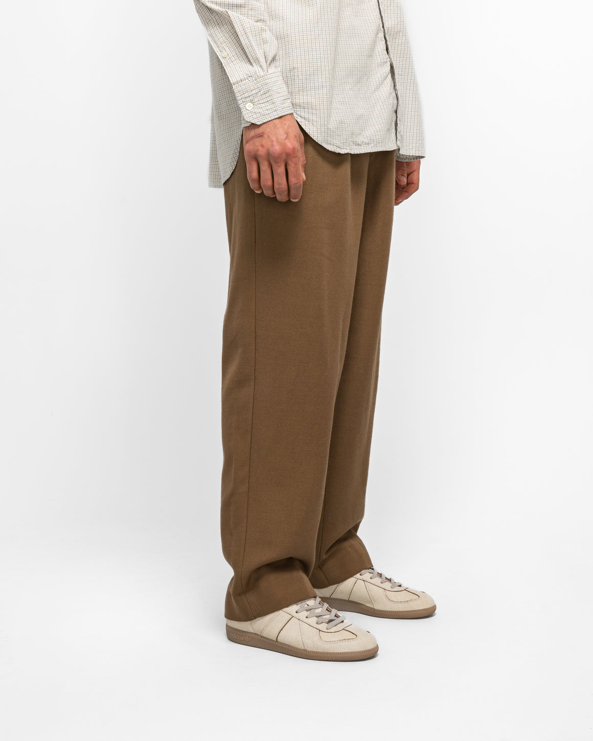 Norse Projects - Benn Relaxed Cavalry Cotton Wool Pleated Trouser - Oak - UP THERE
