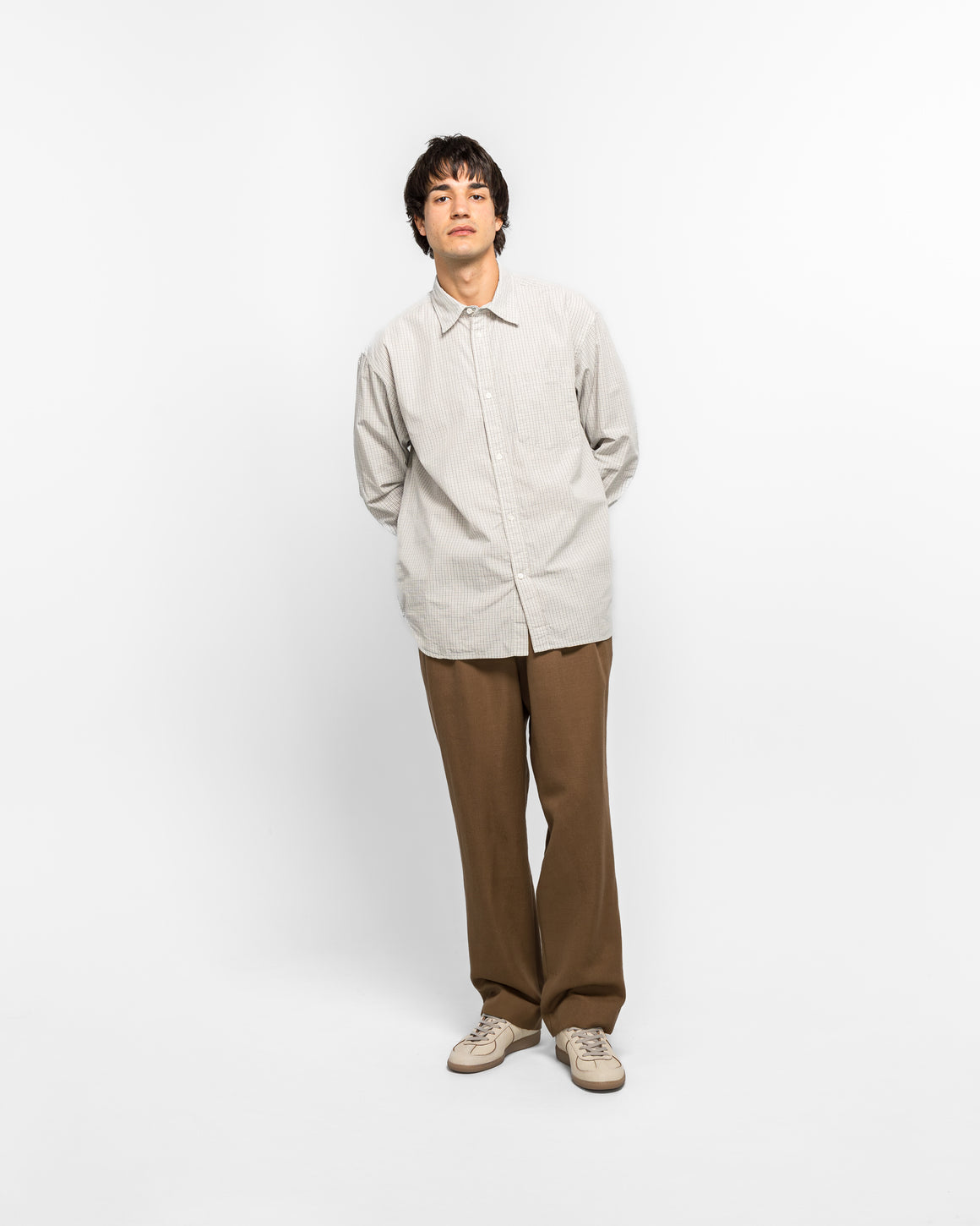 Norse Projects - Benn Relaxed Cavalry Cotton Wool Pleated Trouser - Oak - UP THERE