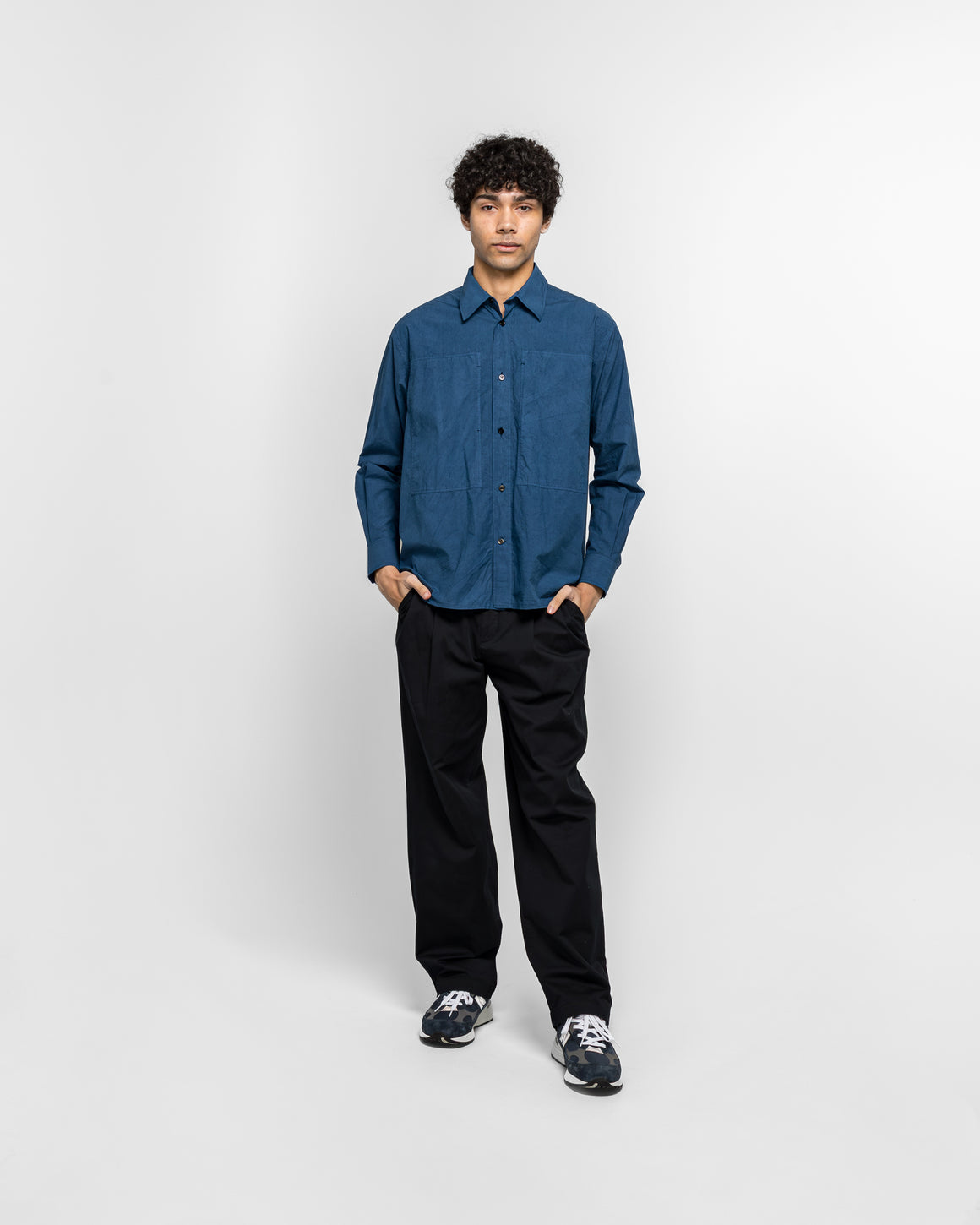 Norse Projects - Benn Relaxed Twill Pleated Trouser - Black - UP THERE