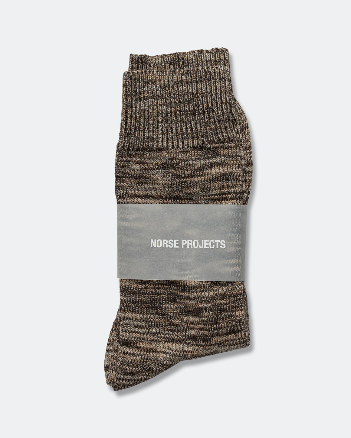 Norse Projects - Bjarki Heavy Cotton Twist Sock - Seal Brown - UP THERE