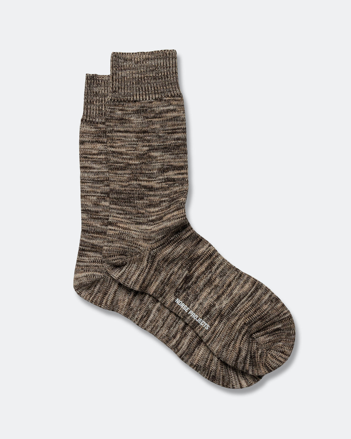 Norse Projects - Bjarki Heavy Cotton Twist Sock - Seal Brown - UP THERE