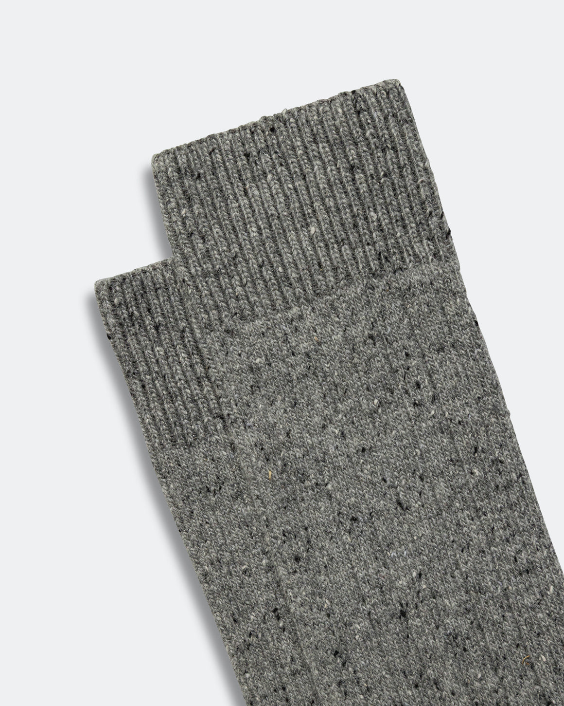 Norse Projects - Bjarki Neps Wool Rib Sock - Grey Melange - UP THERE