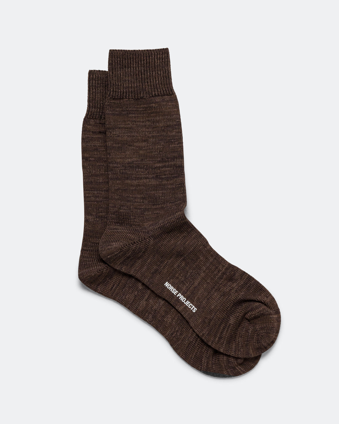 Norse Projects - Bykle Heavy Cotton Twist Sock - Delicioso Brown - UP THERE