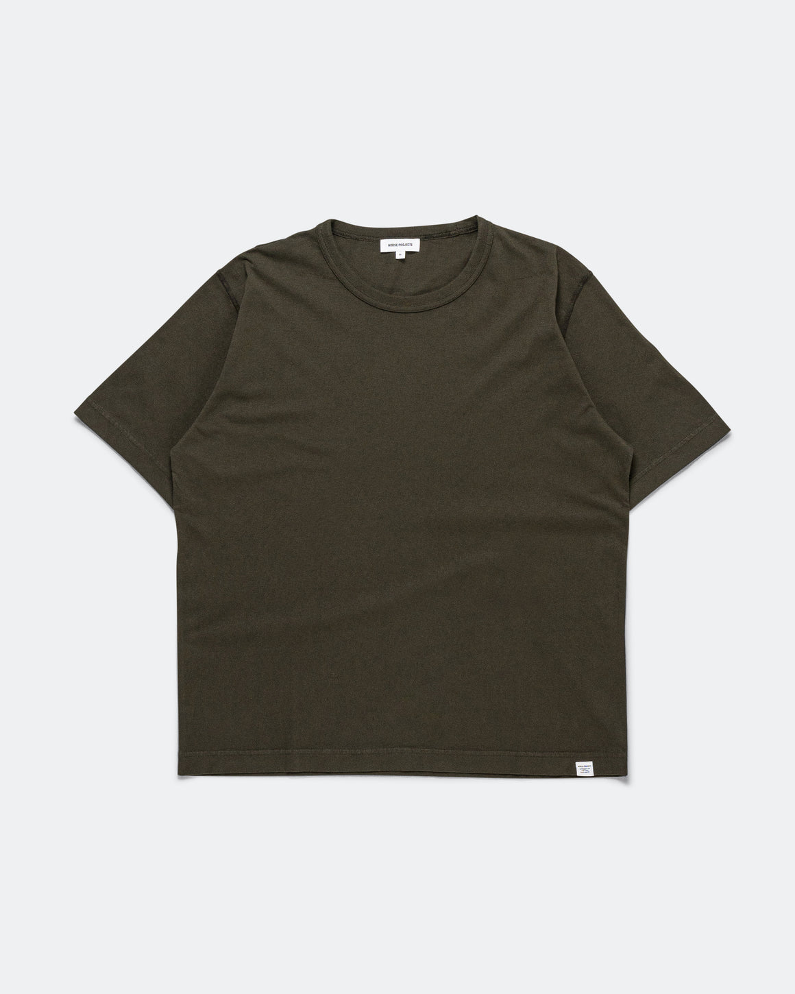 Norse Projects - Elmelunde Soft Compact Cotton T-shirt - Beech Green - UP THERE
