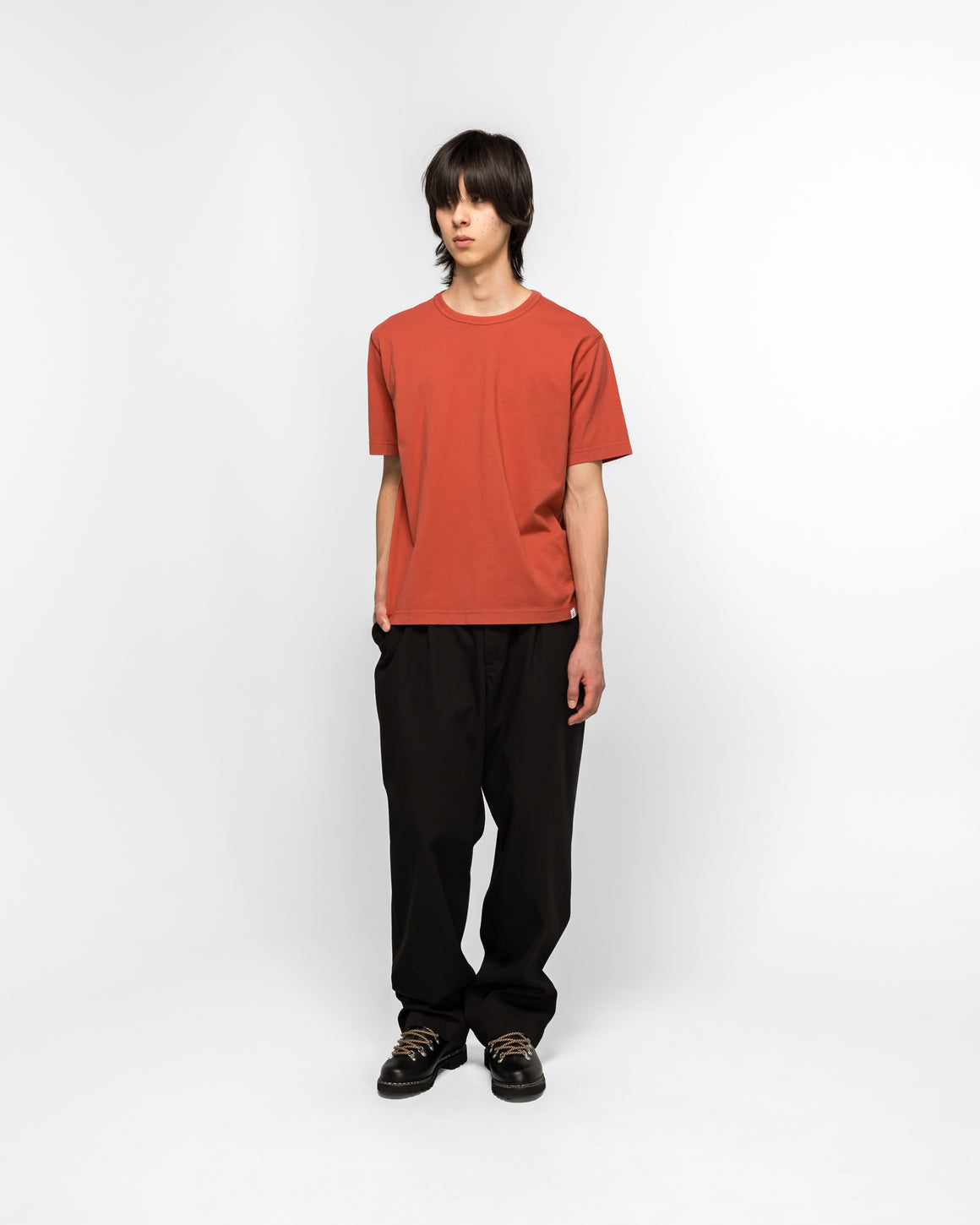 Norse Projects - Elmelunde Soft Compact Cotton T-shirt - Cowhide - UP THERE