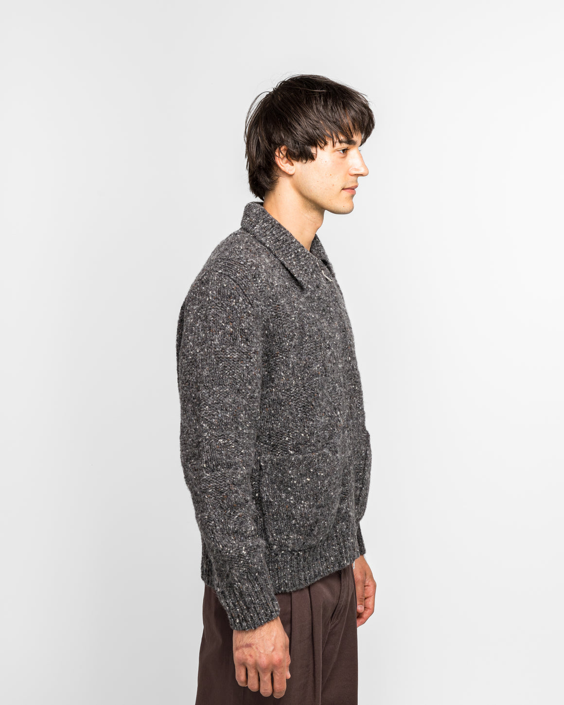 Norse Projects - Erik Donegal Diamond Jacket - Charcoal Grey - UP THERE