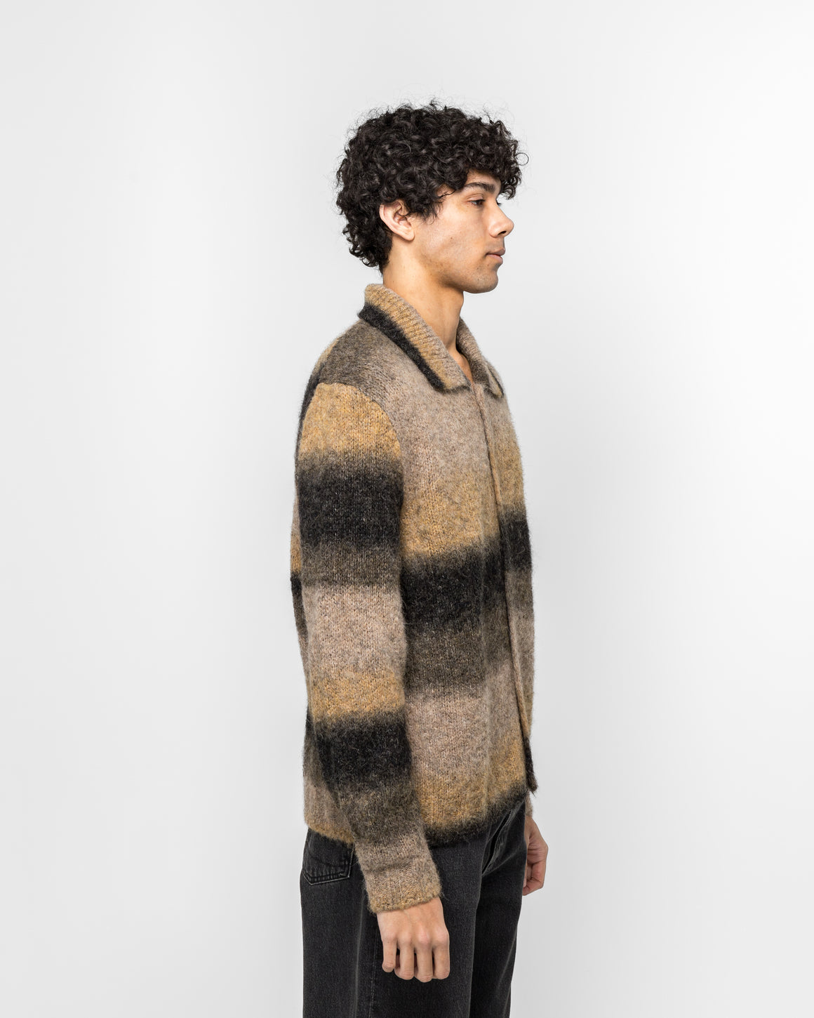 Norse Projects - Erik Gradient Alpaca Wool Jacket - Utility Khaki - UP THERE