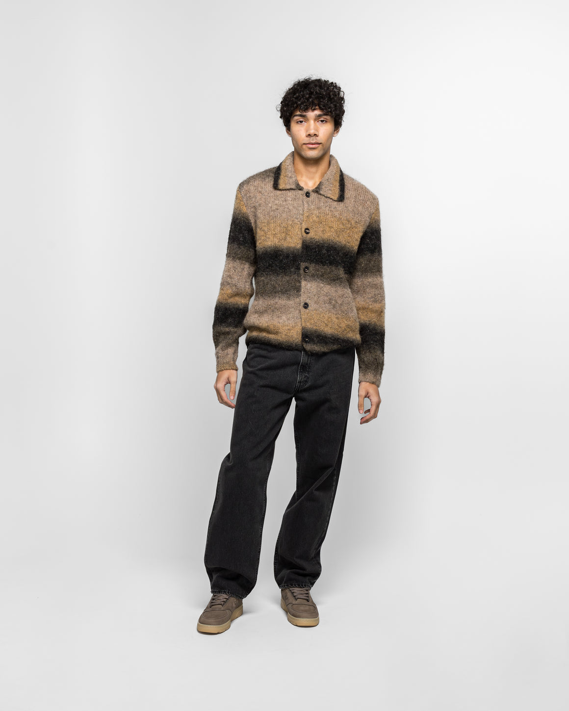 Norse Projects - Erik Gradient Alpaca Wool Jacket - Utility Khaki - UP THERE