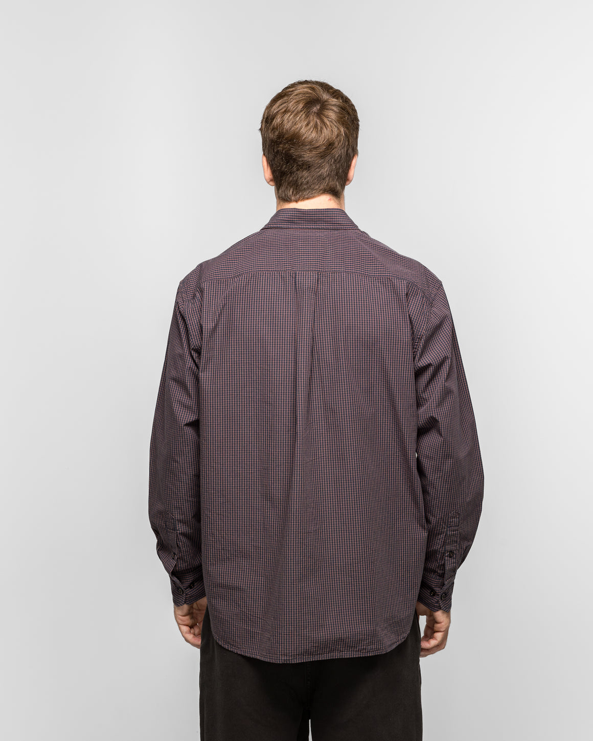 Norse Projects - Espevik Oversize Poplin Check Shirt - Dark Navy Check - UP THERE