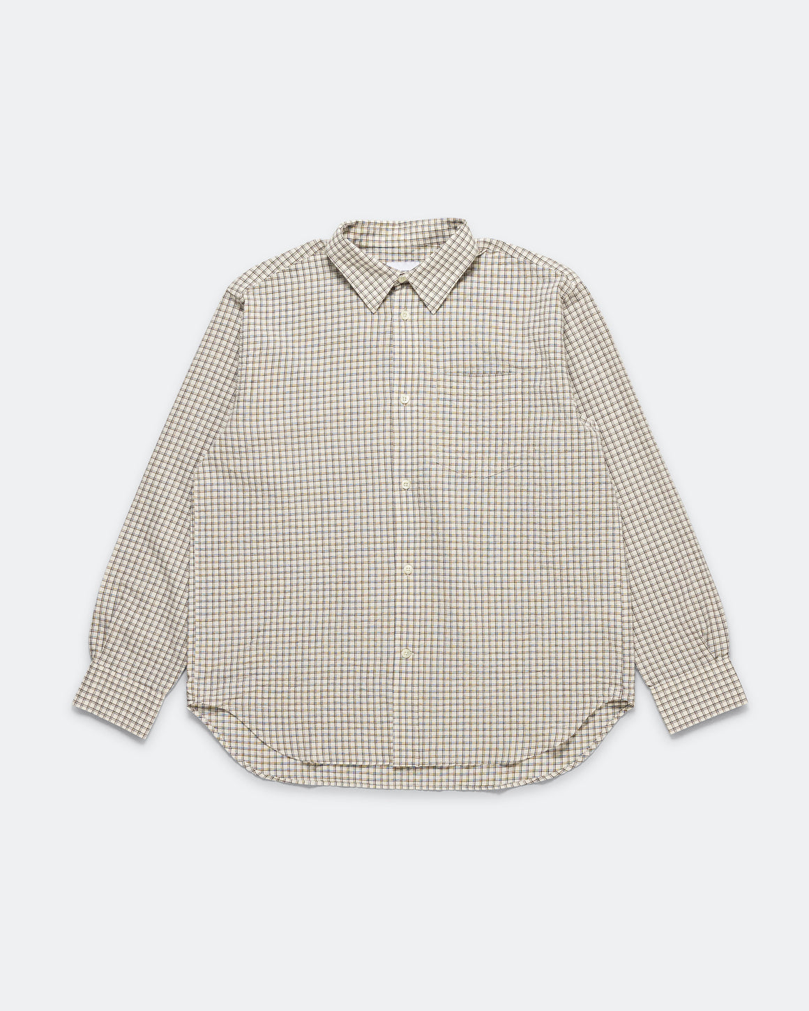 Norse Projects - Espevik Oversized Check Shirt - Natural Ecru - UP THERE