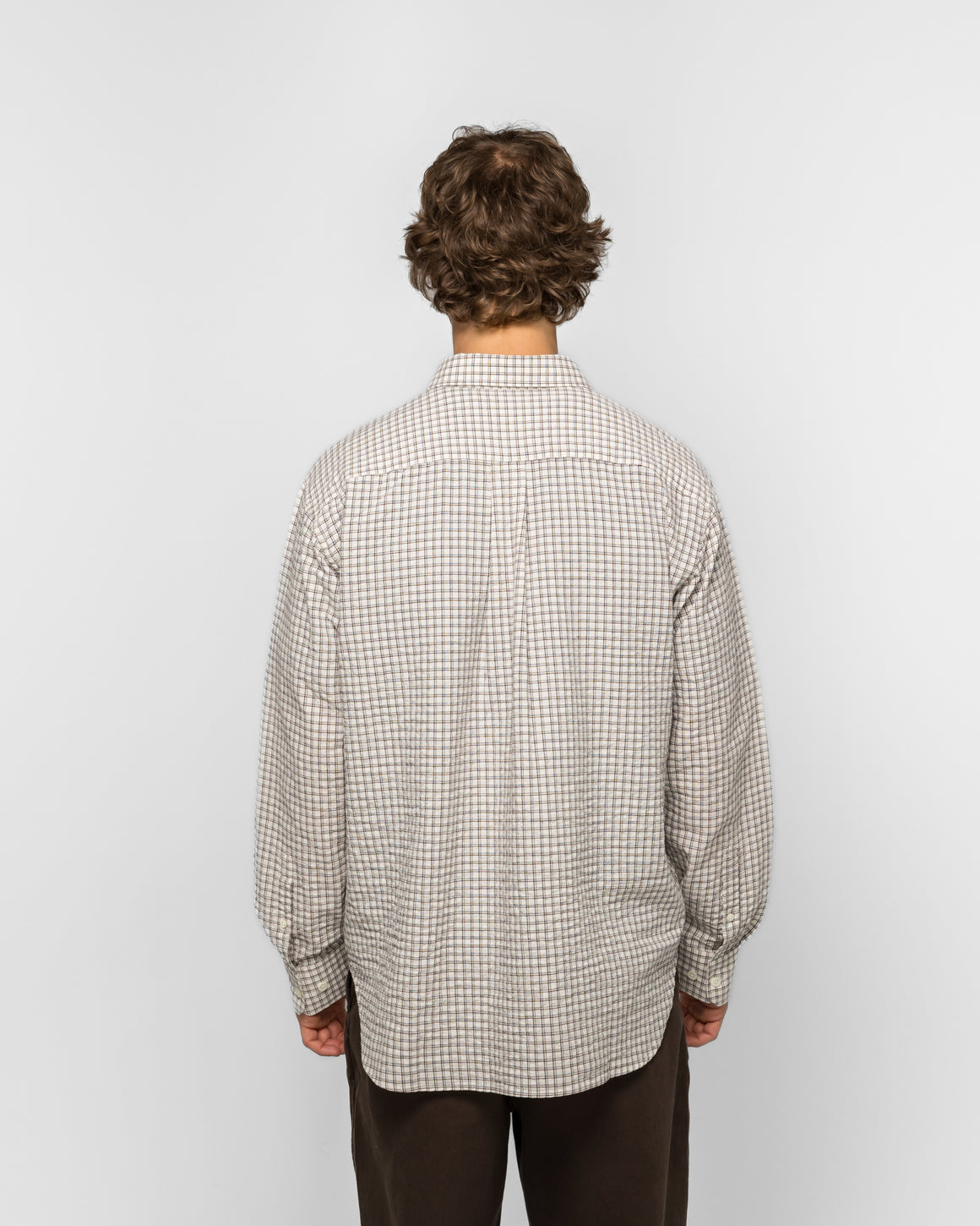 Norse Projects - Espevik Oversized Check Shirt - Natural Ecru - UP THERE