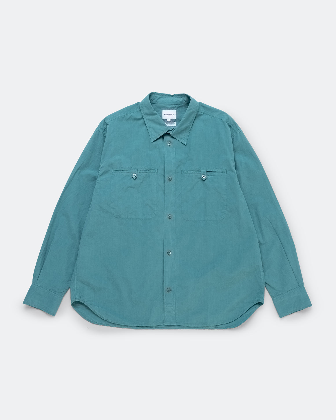 Norse Projects - Falster Cotton Tencel Jet Oversize Shirt - North Sea - UP THERE