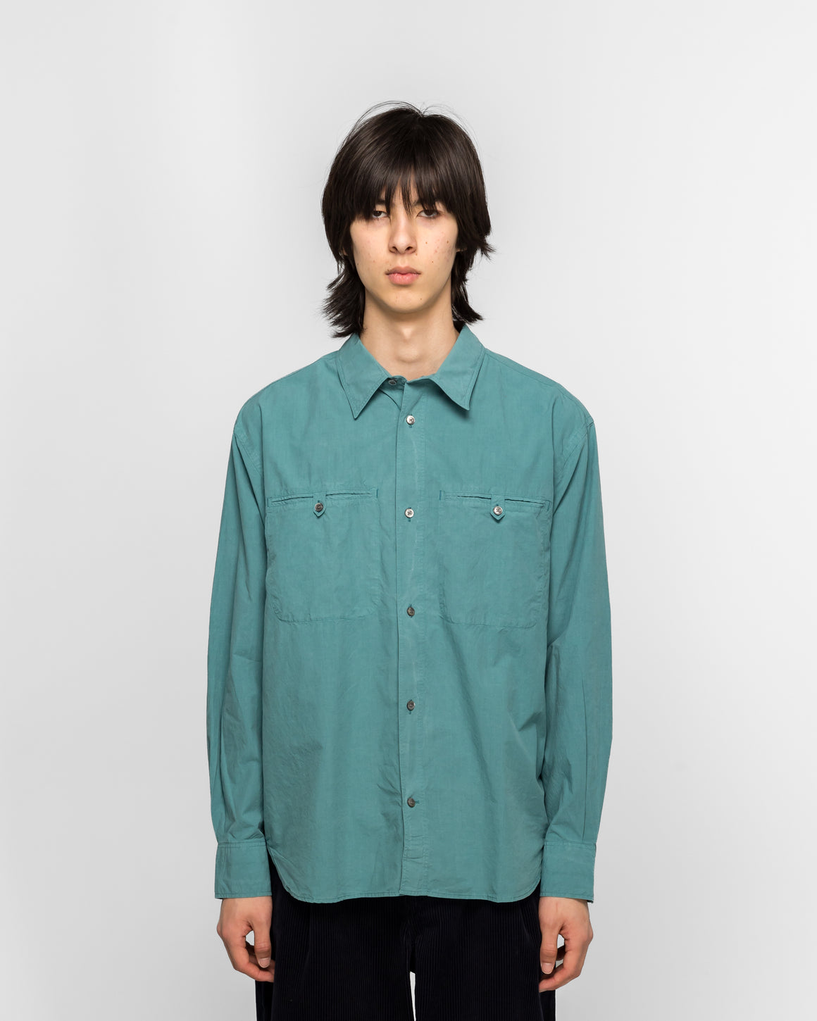 Norse Projects - Falster Cotton Tencel Jet Oversize Shirt - North Sea - UP THERE