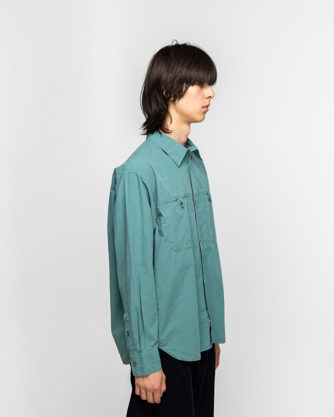 Norse Projects - Falster Cotton Tencel Jet Oversize Shirt - North Sea - UP THERE