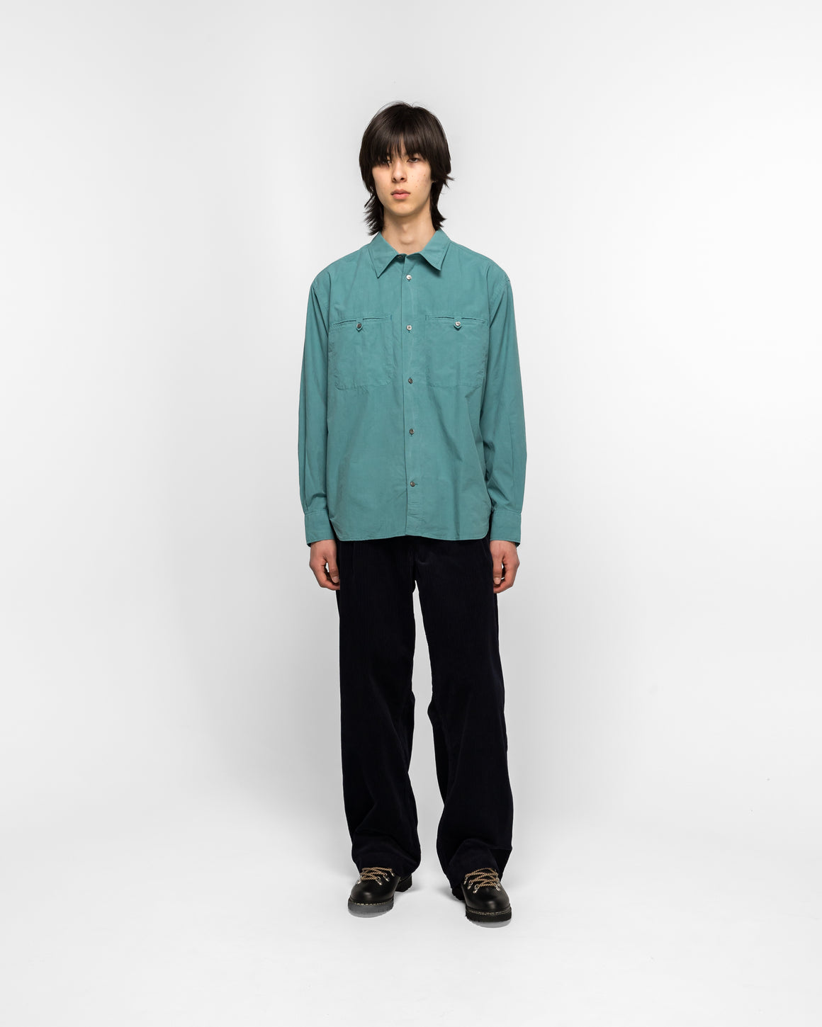 Norse Projects - Falster Cotton Tencel Jet Oversize Shirt - North Sea - UP THERE