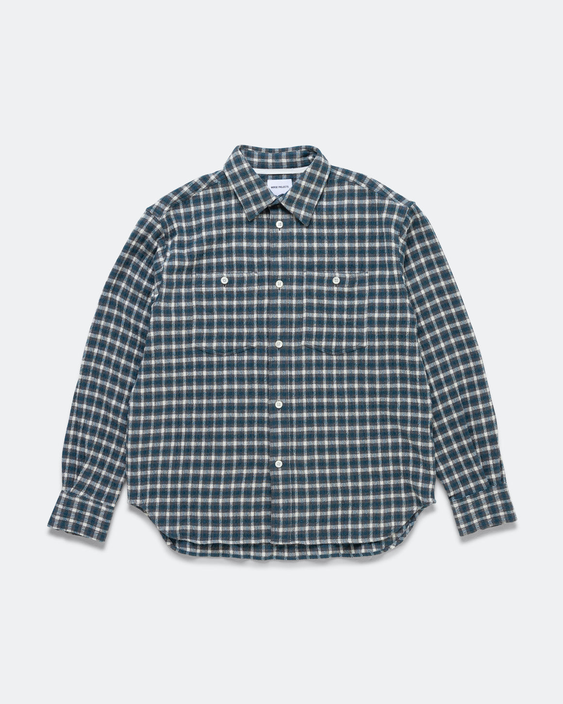Norse Projects - Falster Heavy Check Shirt - North Sea - UP THERE