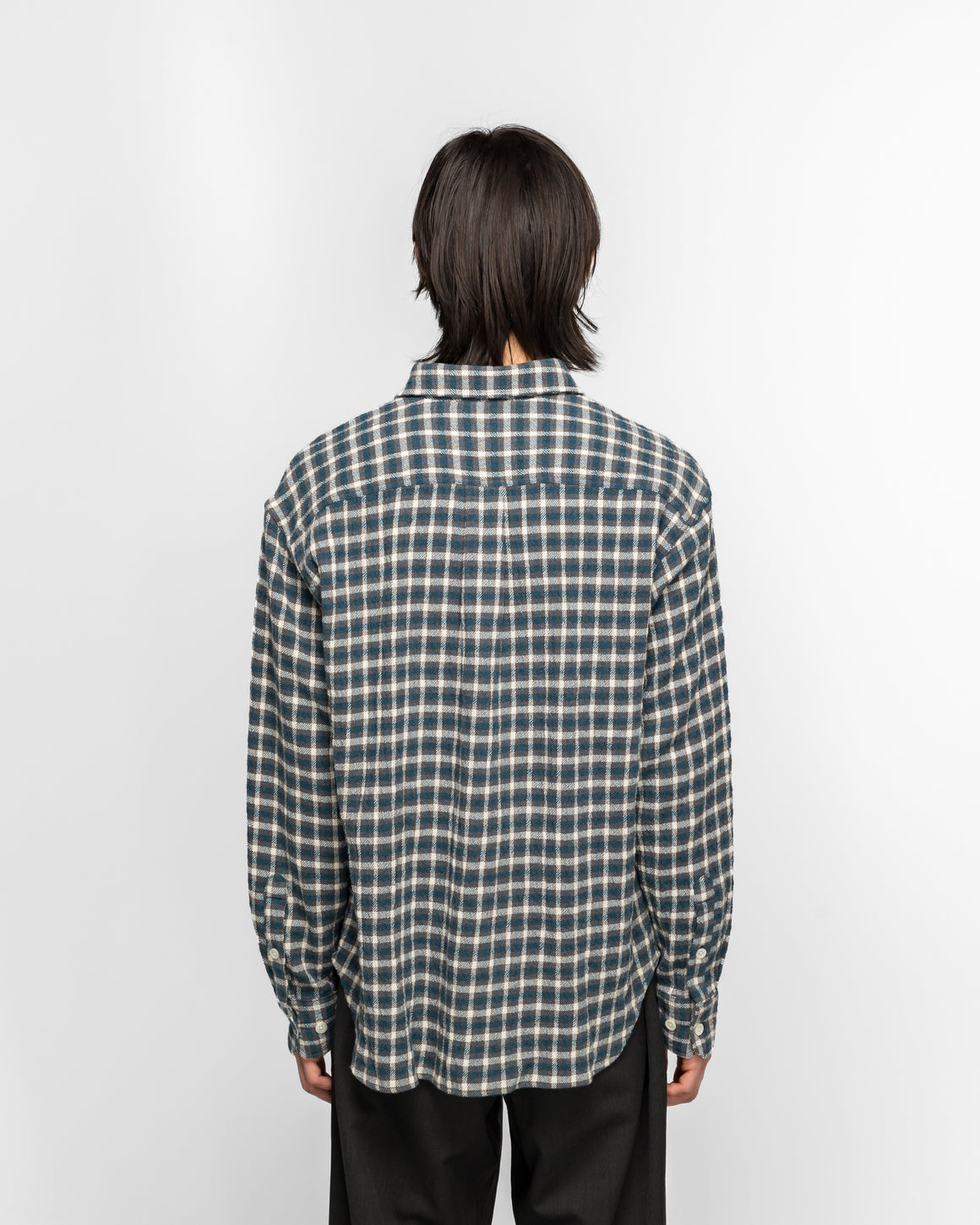 Norse Projects - Falster Heavy Check Shirt - North Sea - UP THERE