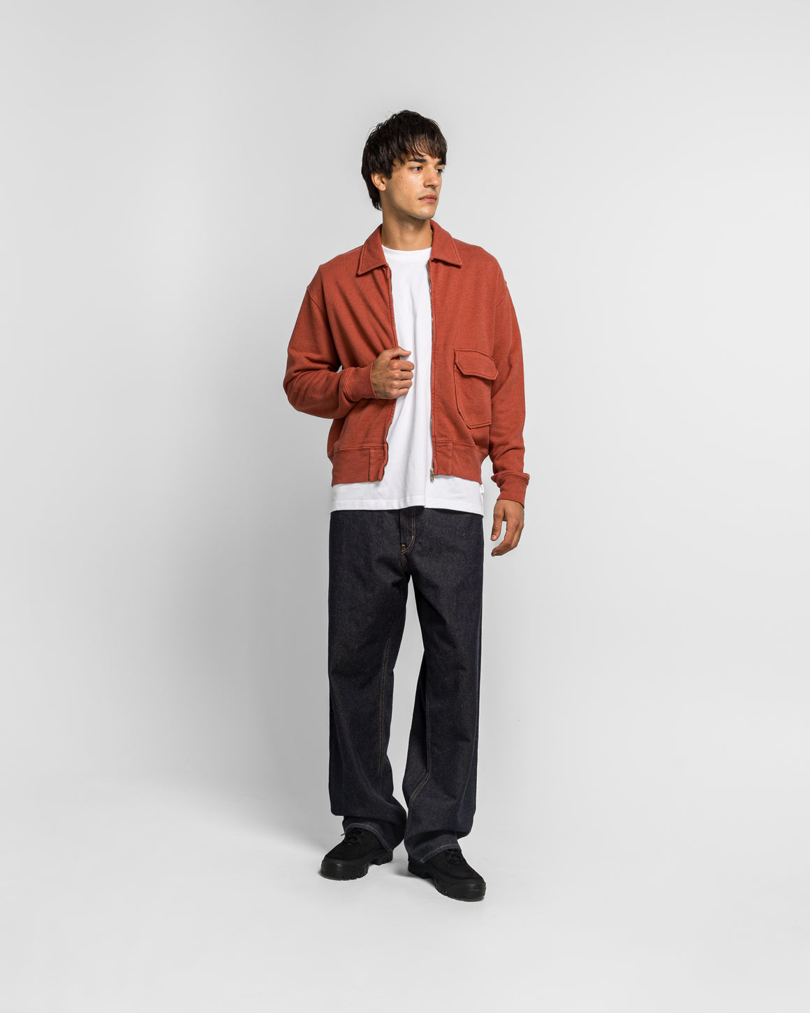 Norse Projects - Fynshav Cotton Linen Loopback Jacket - Cowhide - UP THERE