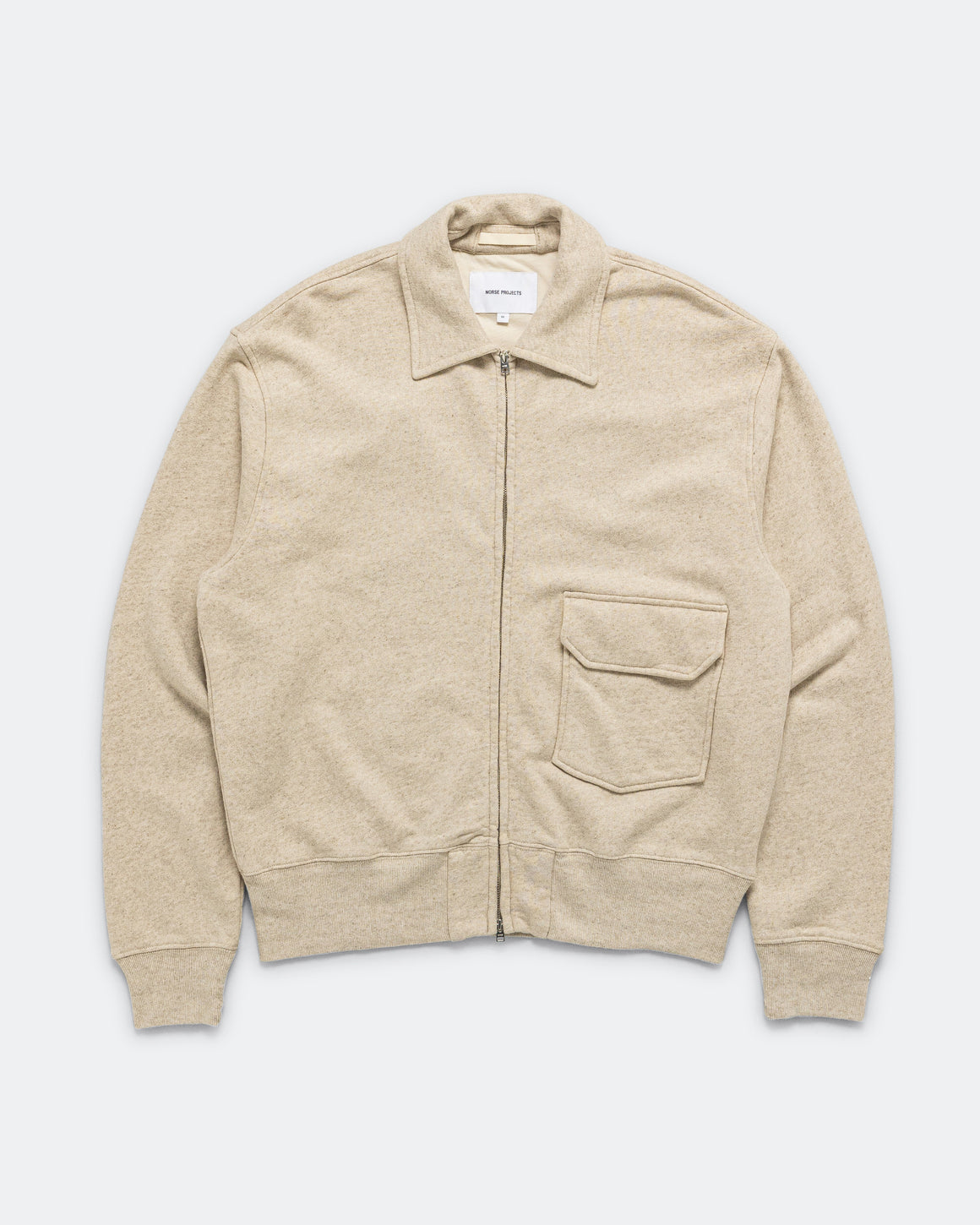 Norse Projects - Fynshav Cotton Linen Loopback Jacket - Natural - UP THERE