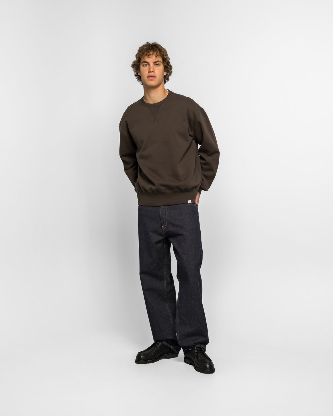 Norse Projects - Gilja Brushed Diagonal Cotton Fleece Sweatshirt - Beech Green - UP THERE