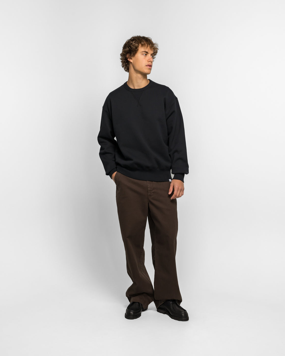 Norse Projects - Gilja Brushed Diagonal Cotton Fleece Sweatshirt - Black - UP THERE