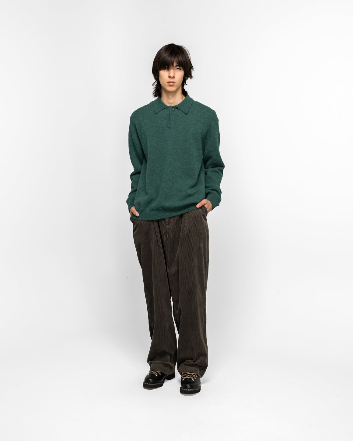 Norse Projects - Gudme Baby Alpaca Polo - North Sea - UP THERE