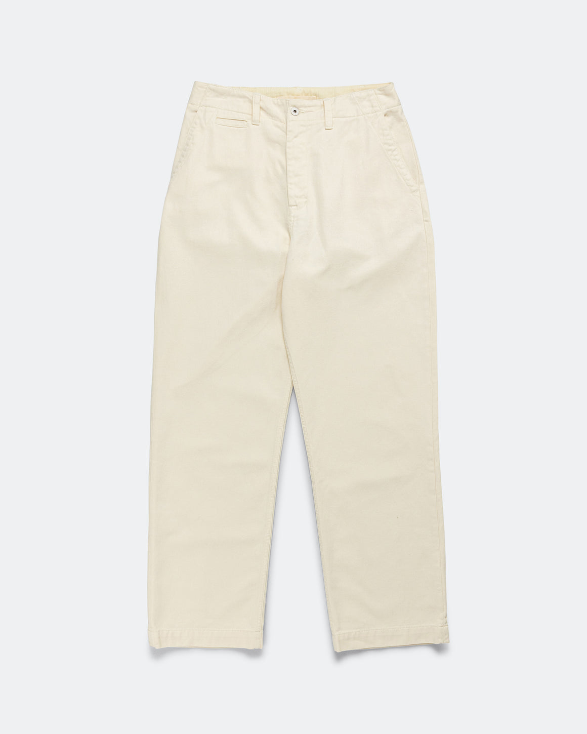 Norse Projects - Hengifoss High Waist Heavy Twill Trouser - Natural Ecru - UP THERE