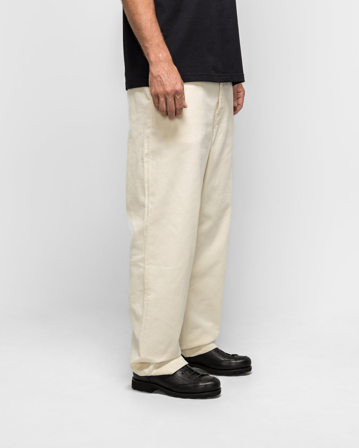 Norse Projects - Hengifoss High Waist Heavy Twill Trouser - Natural Ecru - UP THERE