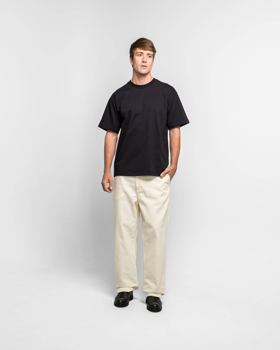 Norse Projects - Hengifoss High Waist Heavy Twill Trouser - Natural Ecru - UP THERE