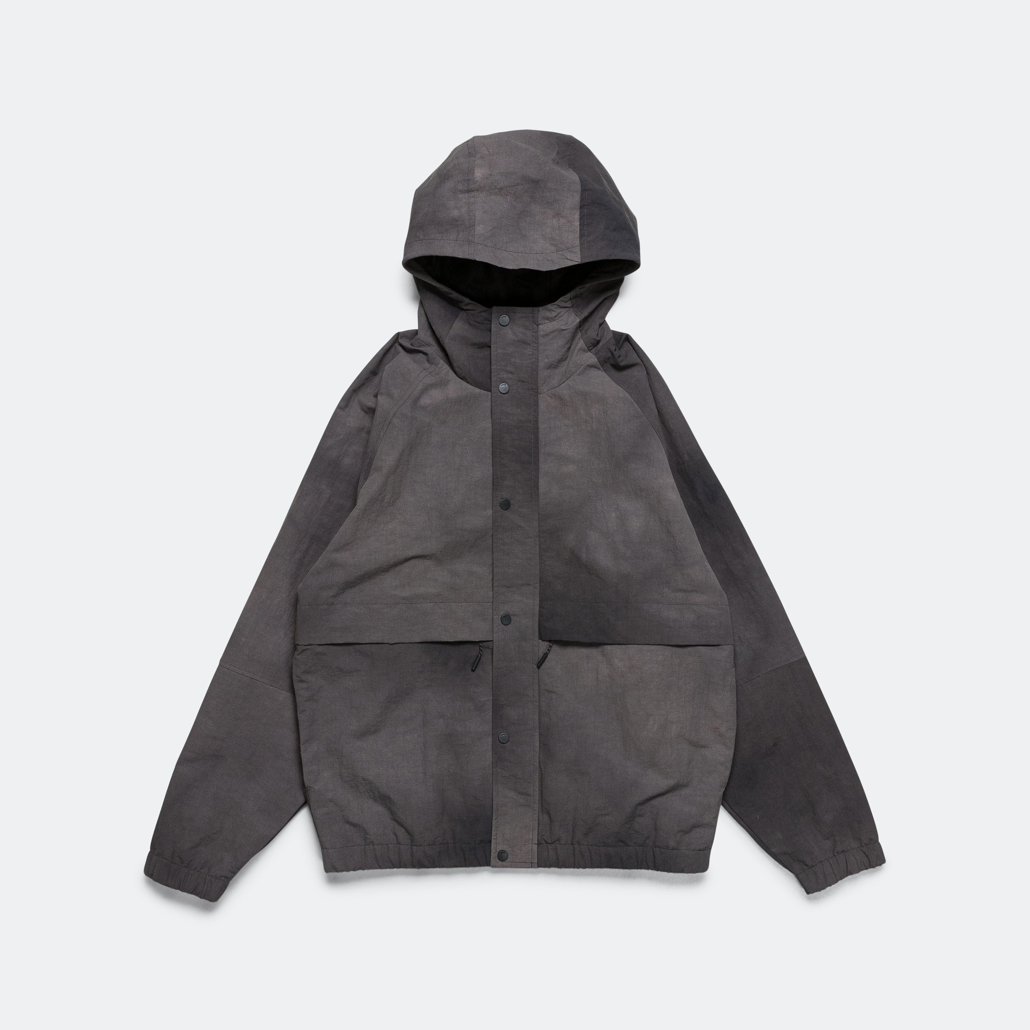 Herluf Wave Dye Nylon Windbreaker Black