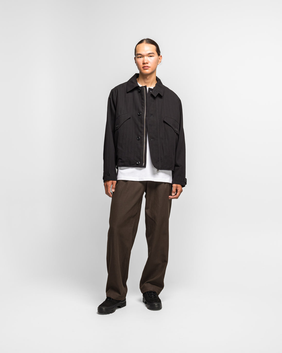 Norse Projects - Hestur Relaxed Cotton Linen Twill Pleated Trouser - Delicioso Brown - UP THERE