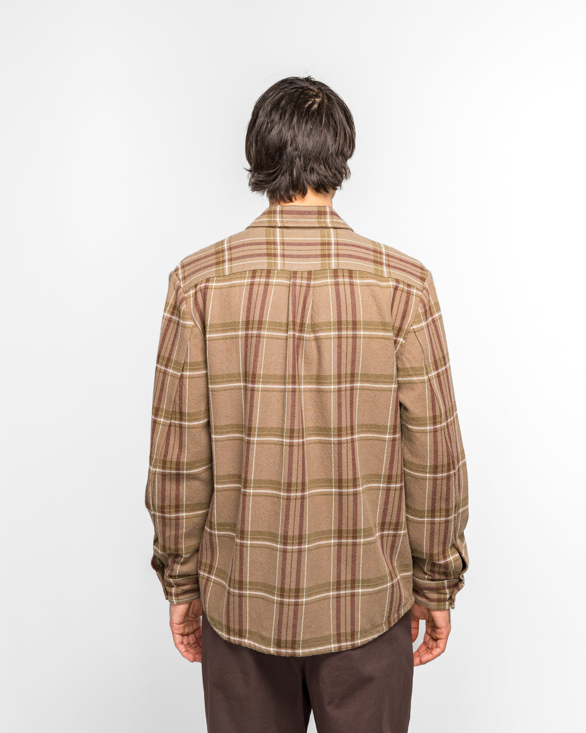 Norse Projects - Hjalmer Heavy Twill Check Overshirt - Walnut - UP THERE