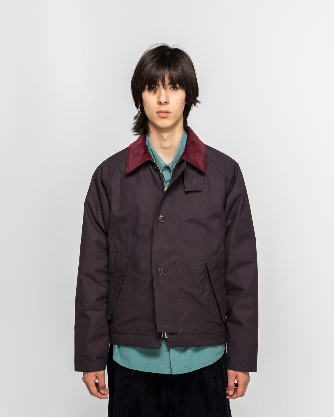 Norse Projects - Holmen Wax Raglan Insulated Jacket - Darkest Purple - UP THERE