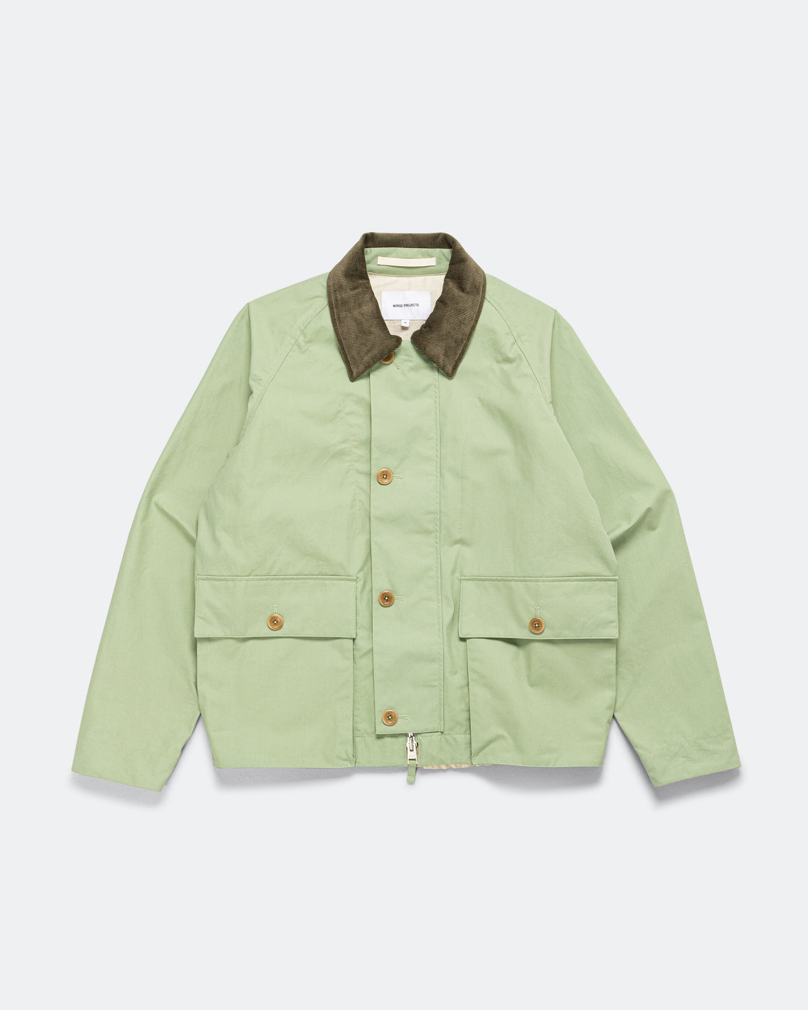 Norse Projects - Holmen Wax Raglan Light Jacket - Basil - UP THERE