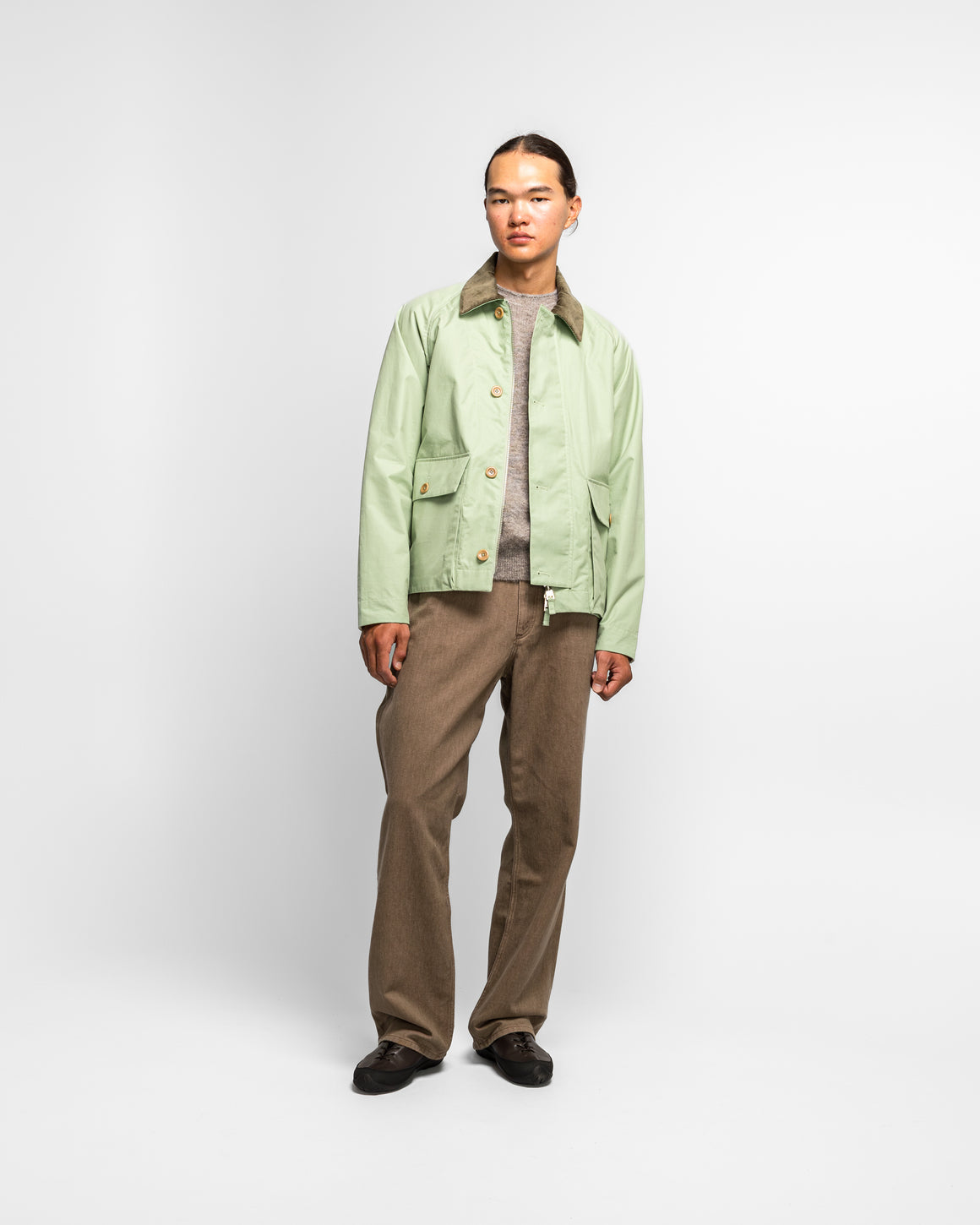 Norse Projects - Holmen Wax Raglan Light Jacket - Basil - UP THERE