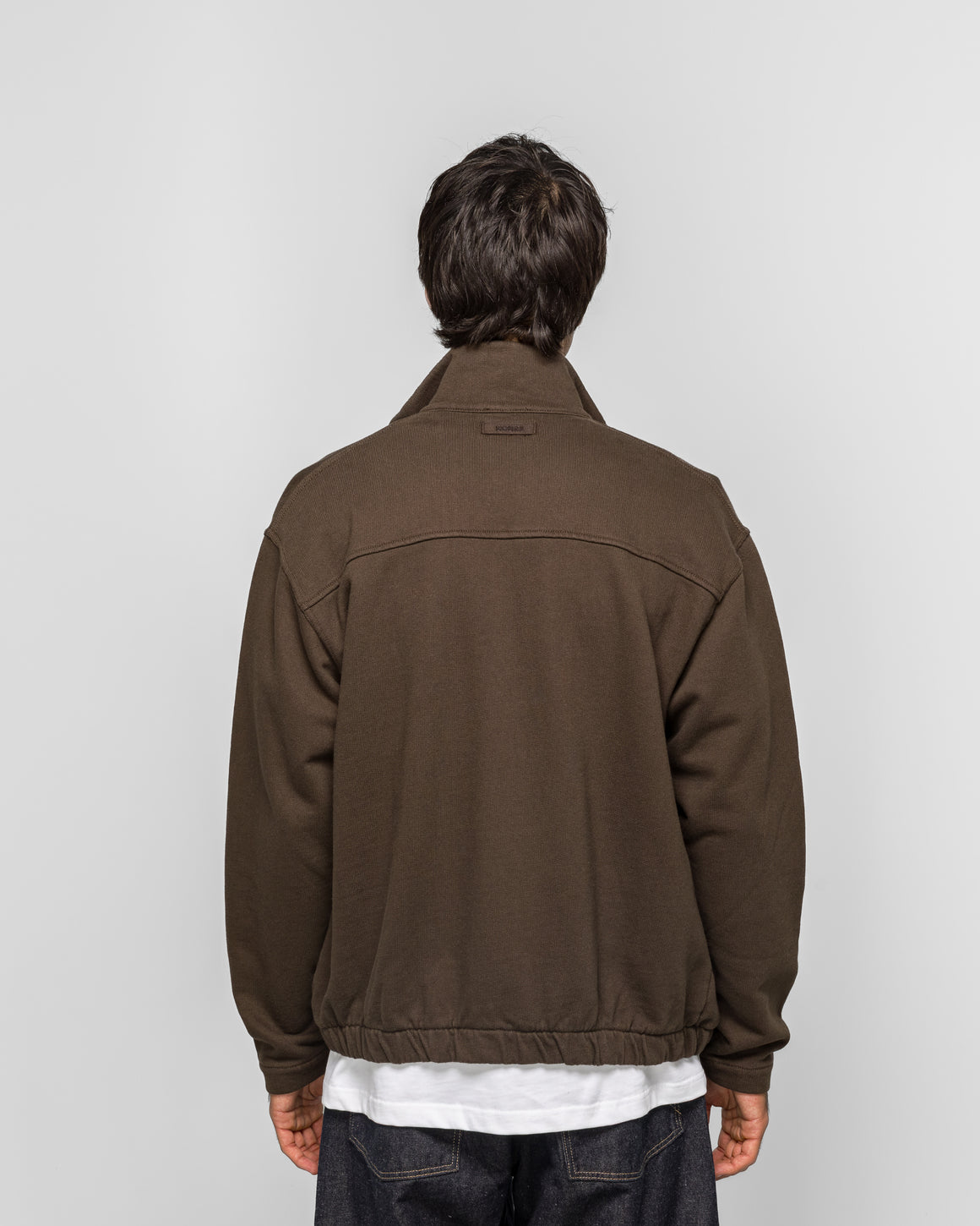 Norse Projects - Hornidal Relaxed Organic Loopback Track Jacket - Delicioso Brown - UP THERE