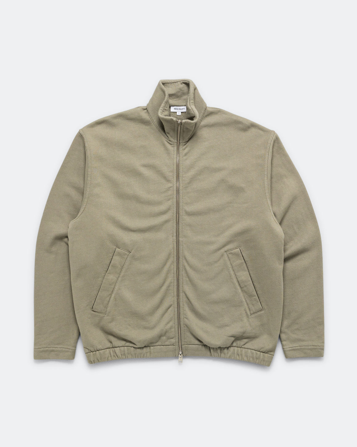Norse Projects - Hornidal Relaxed Organic Loopback Track Jacket - Vetiver - UP THERE