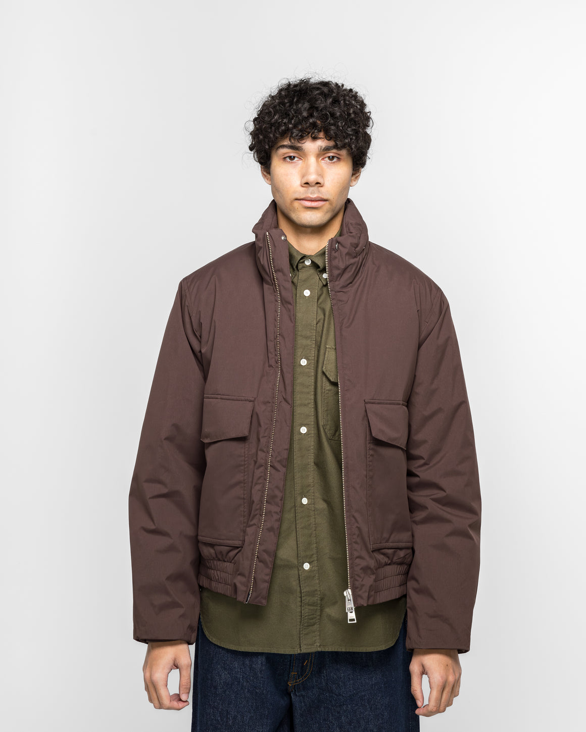 Norse Projects - Kastrup Gore-Tex Windstopper Bomber Jacket - Seal Brown - UP THERE