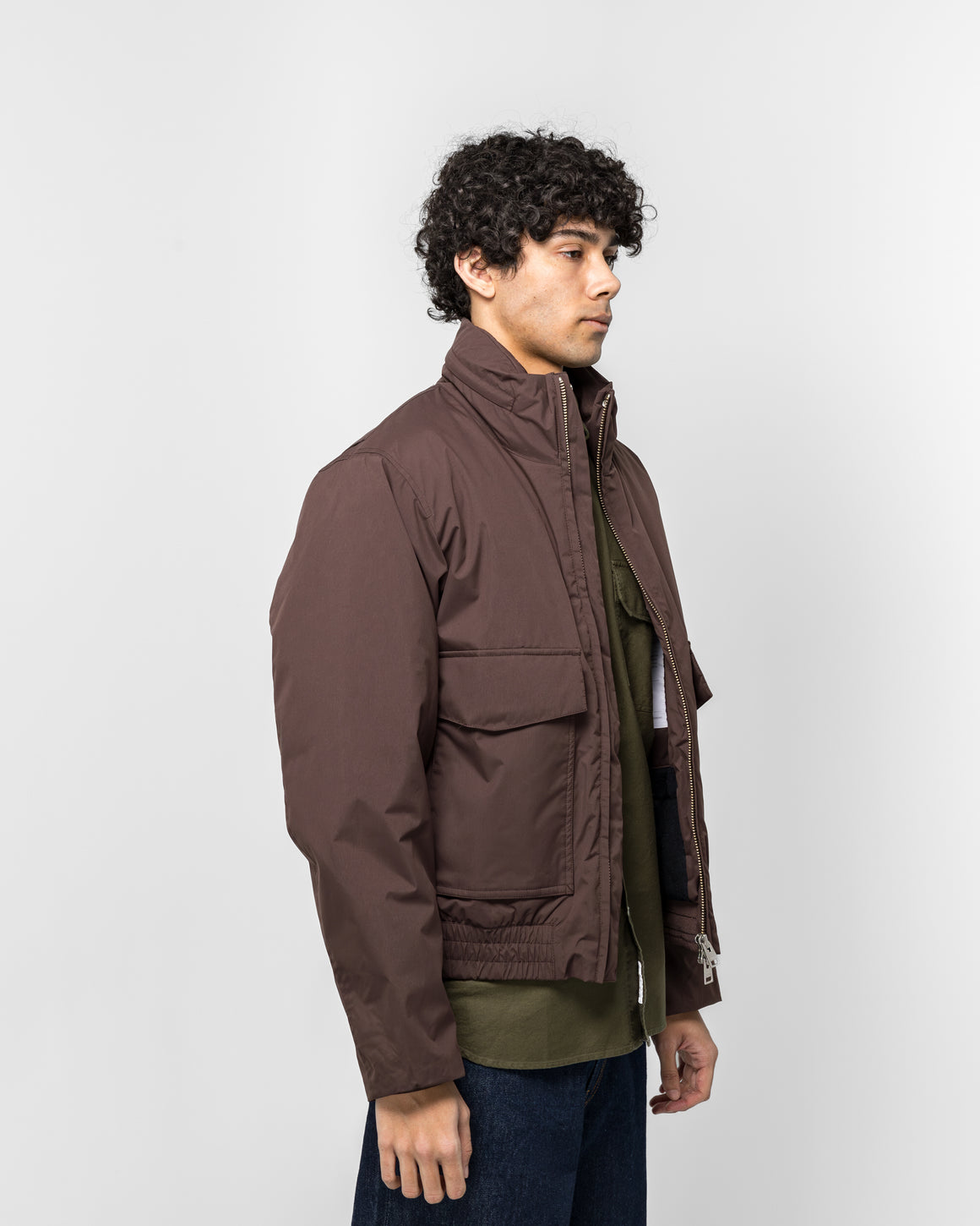 Norse Projects - Kastrup Gore-Tex Windstopper Bomber Jacket - Seal Brown - UP THERE