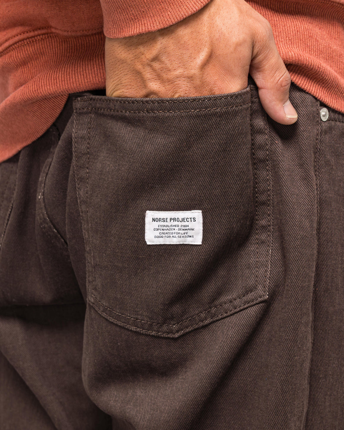 Norse Projects - Korshavn Relaxed 5 Pocket Resist Dyed Twill - Shale - UP THERE