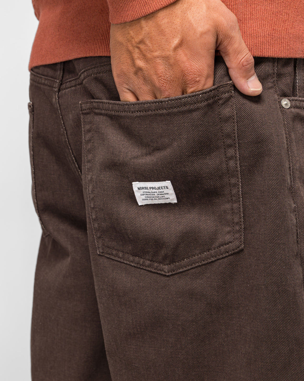 Norse Projects - Korshavn Relaxed 5 Pocket Resist Dyed Twill Short - Shale - UP THERE