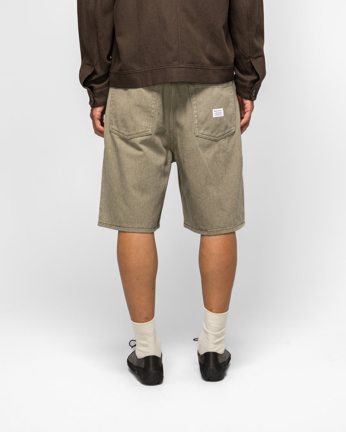 Norse Projects - Korshavn Relaxed 5 Pocket Resist Dyed Twill Short - Vetiver - UP THERE