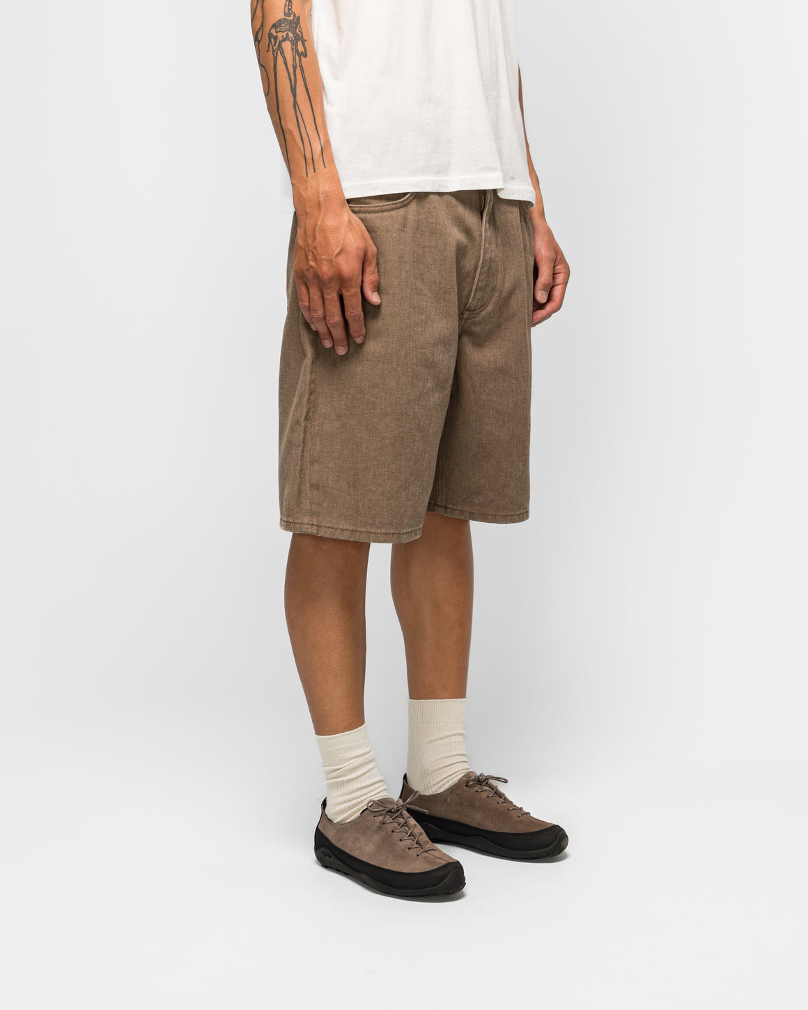 Norse Projects - Korshavn Relaxed 5 Pocket Resist Dyed Twill Short - Walnut - UP THERE