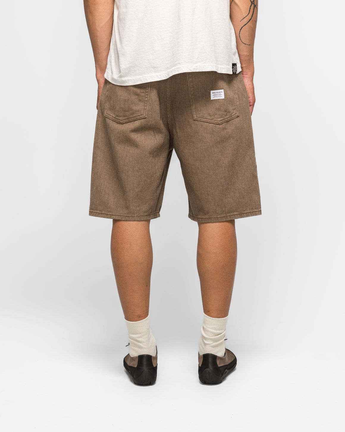 Norse Projects - Korshavn Relaxed 5 Pocket Resist Dyed Twill Short - Walnut - UP THERE