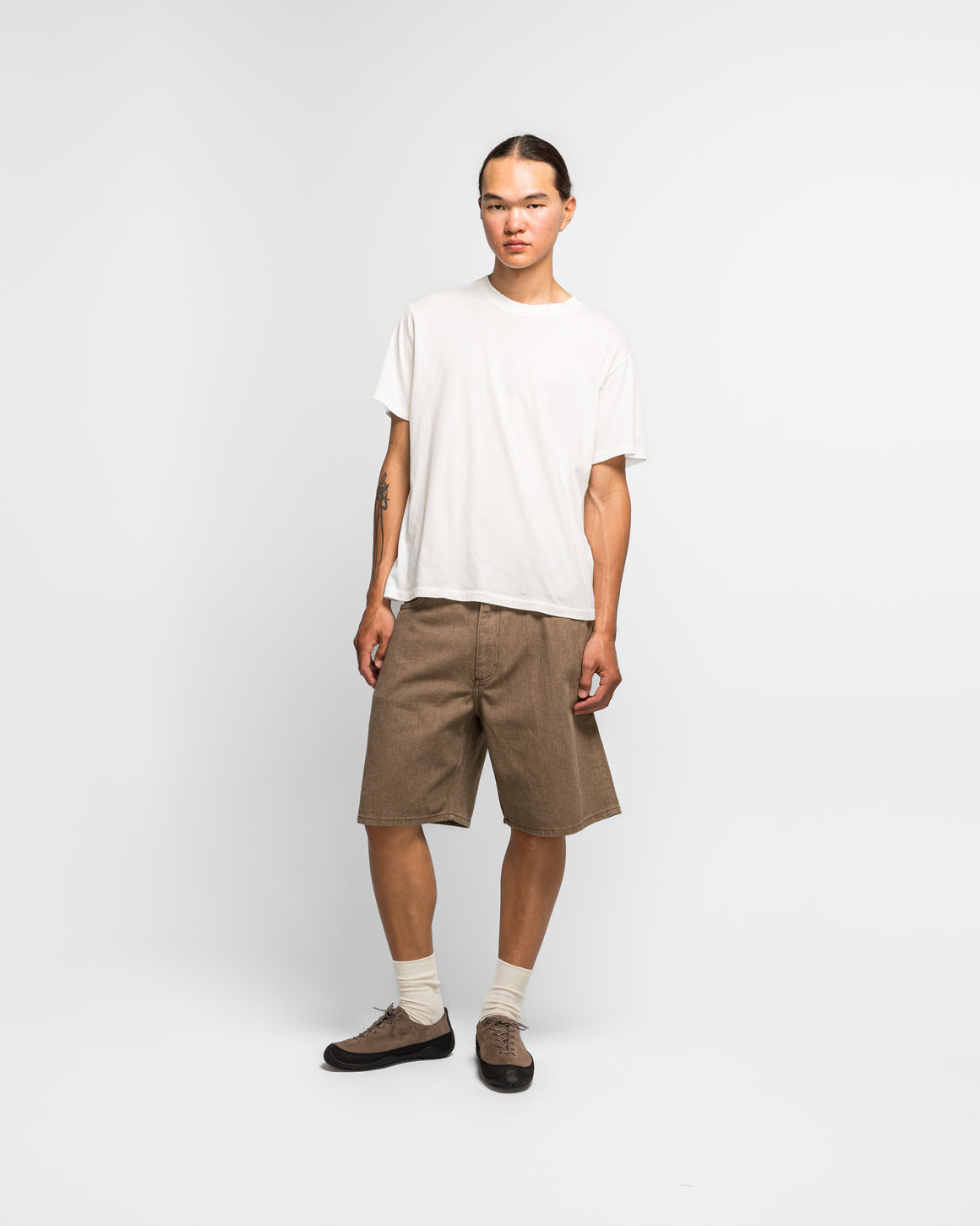 Norse Projects - Korshavn Relaxed 5 Pocket Resist Dyed Twill Short - Walnut - UP THERE