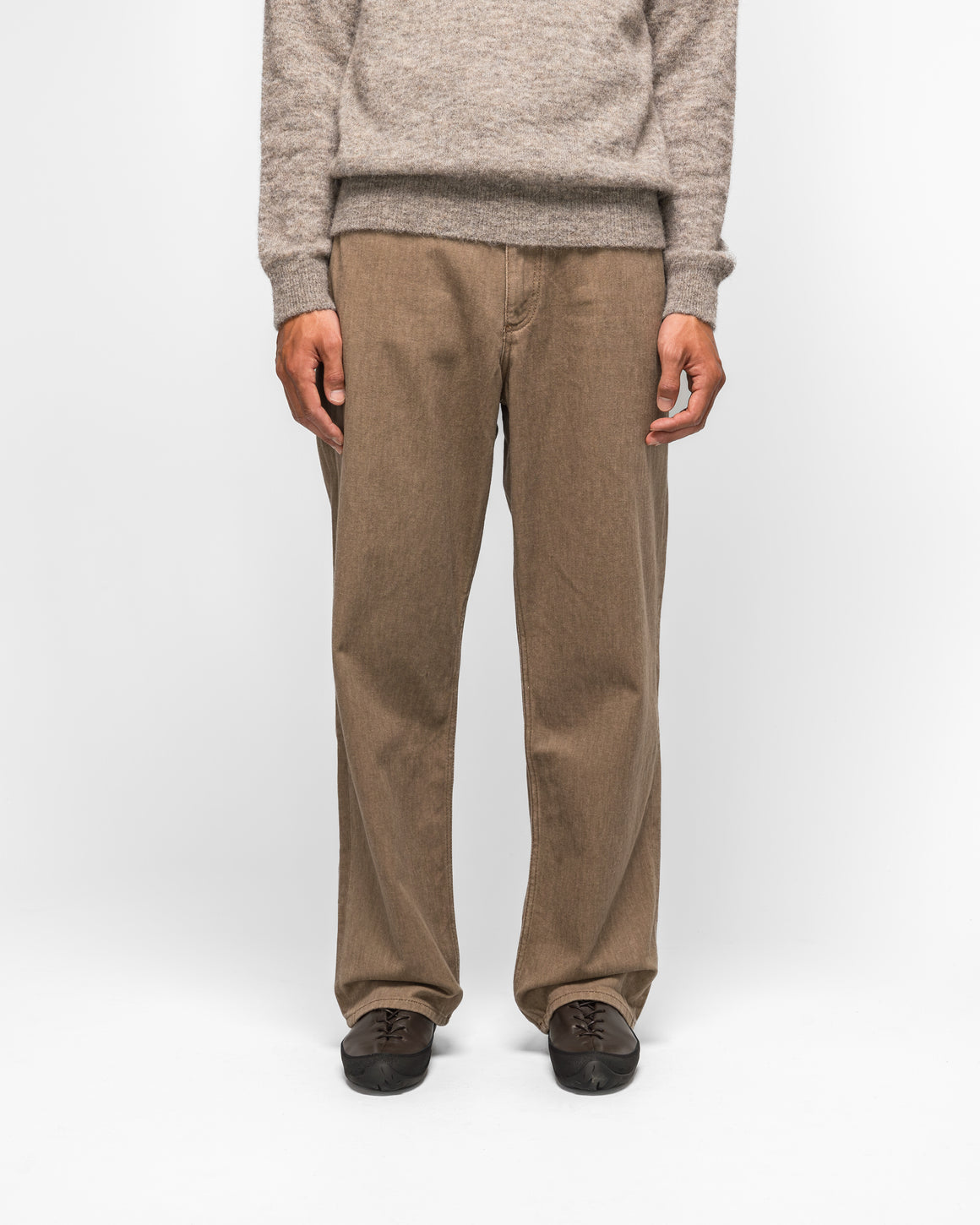 Norse Projects - Korshavn Relaxed 5 Pocket Resist Dyed Twill - Walnut - UP THERE