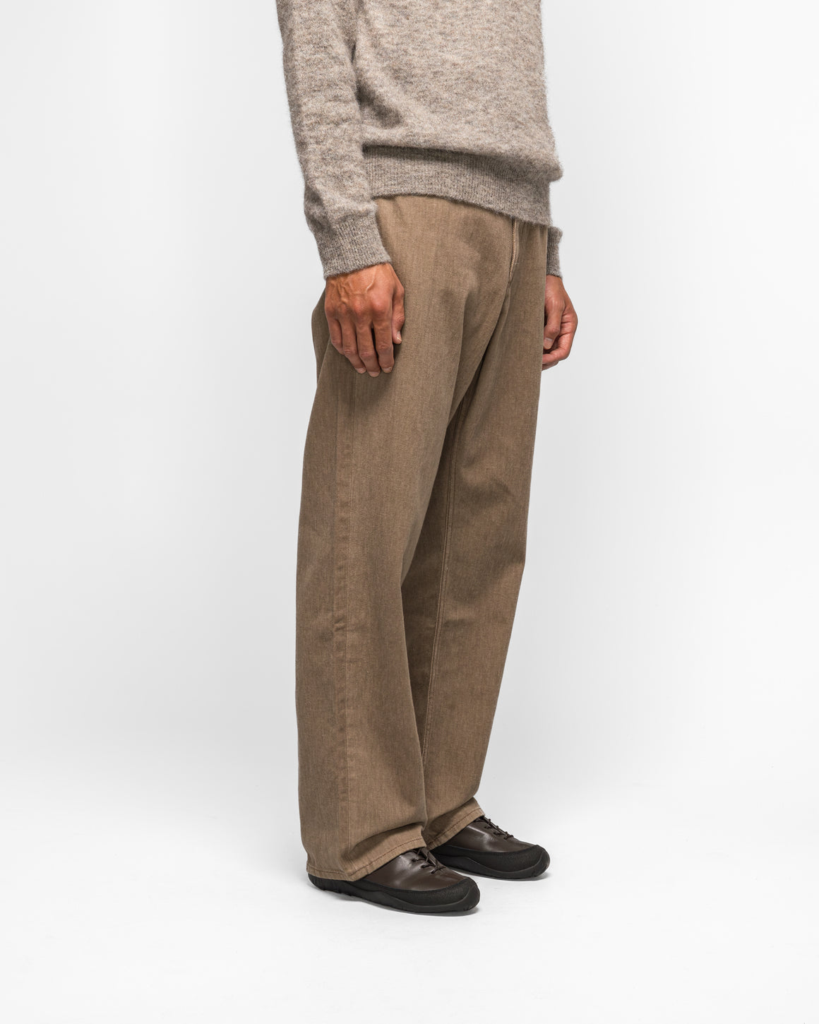Norse Projects - Korshavn Relaxed 5 Pocket Resist Dyed Twill - Walnut - UP THERE