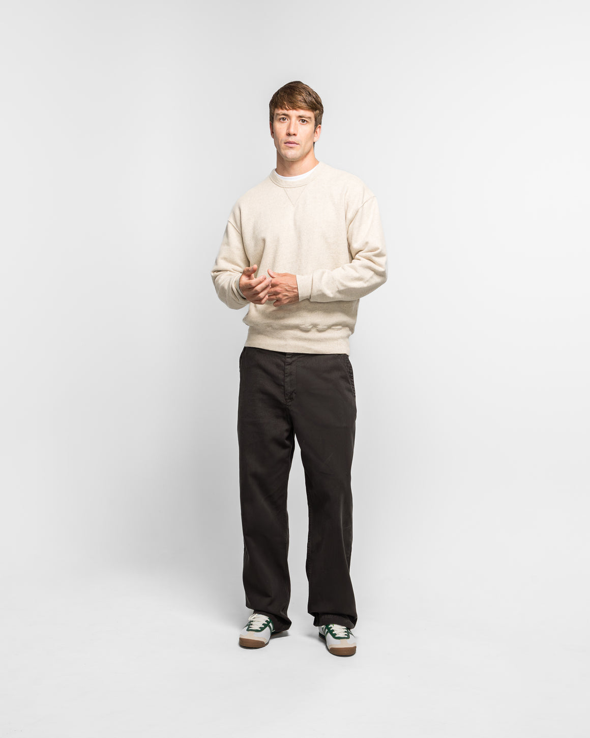 Norse Projects - Kulhuse Cotton Linen Loopback Sweatshirt - Natural - UP THERE